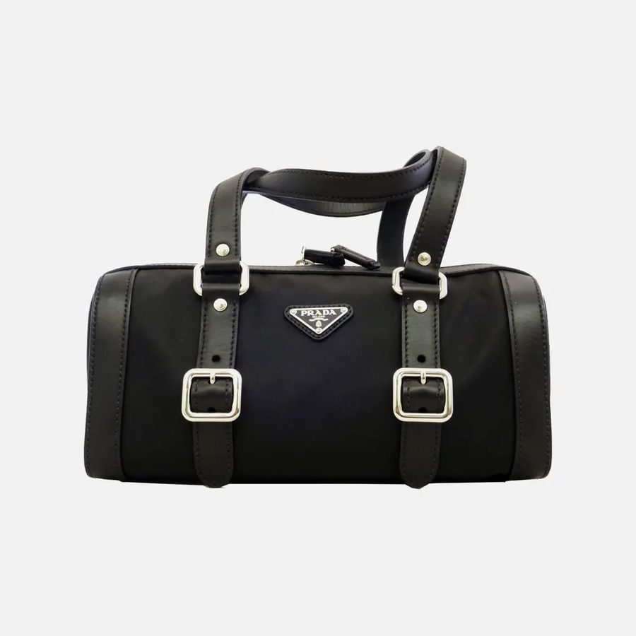 Bolsa feminina Bauletto Prada preta (Nero)