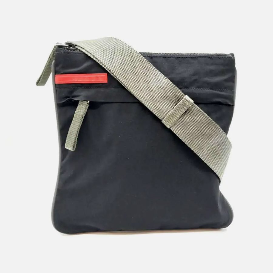 Bolsa tiracolo de viagem Linea Rossa Prada preta (Nero)