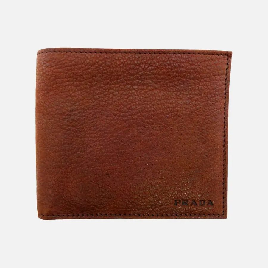 Carteira com porta-cartões Prada marrom (Bruciato)