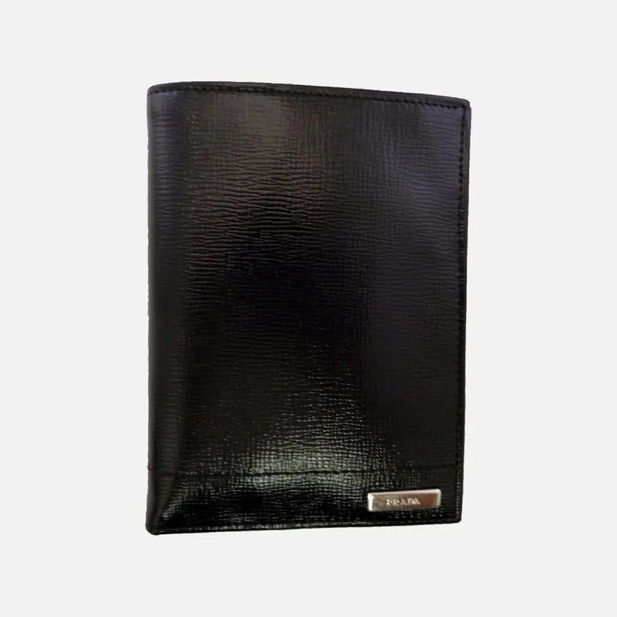 Carteira com porta-cartões Prada preta (Nero)