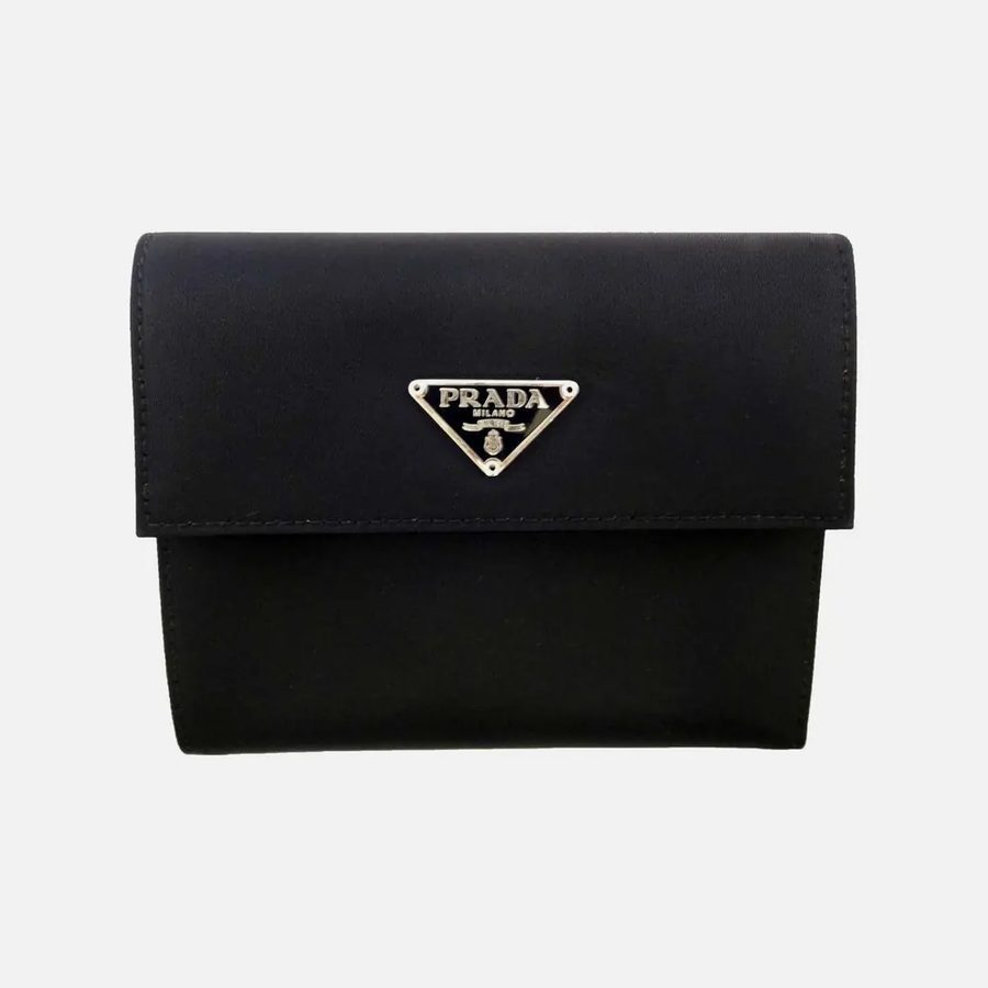 Carteira com porta-moedas Prada preta (Nero)