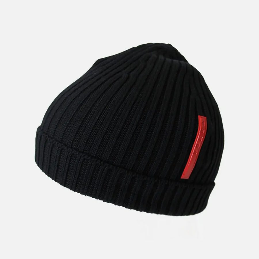 Gorro de lã Prada preto (Nero)