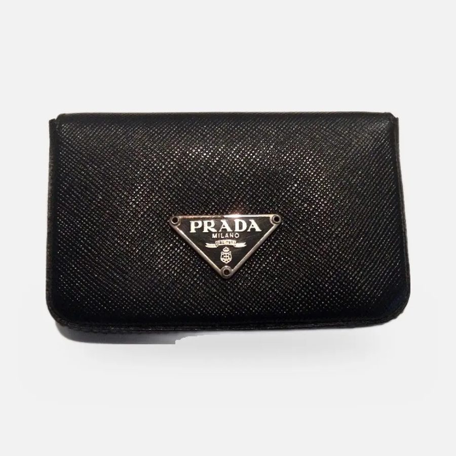 Porta cartões de visita Prada preto (Nero)