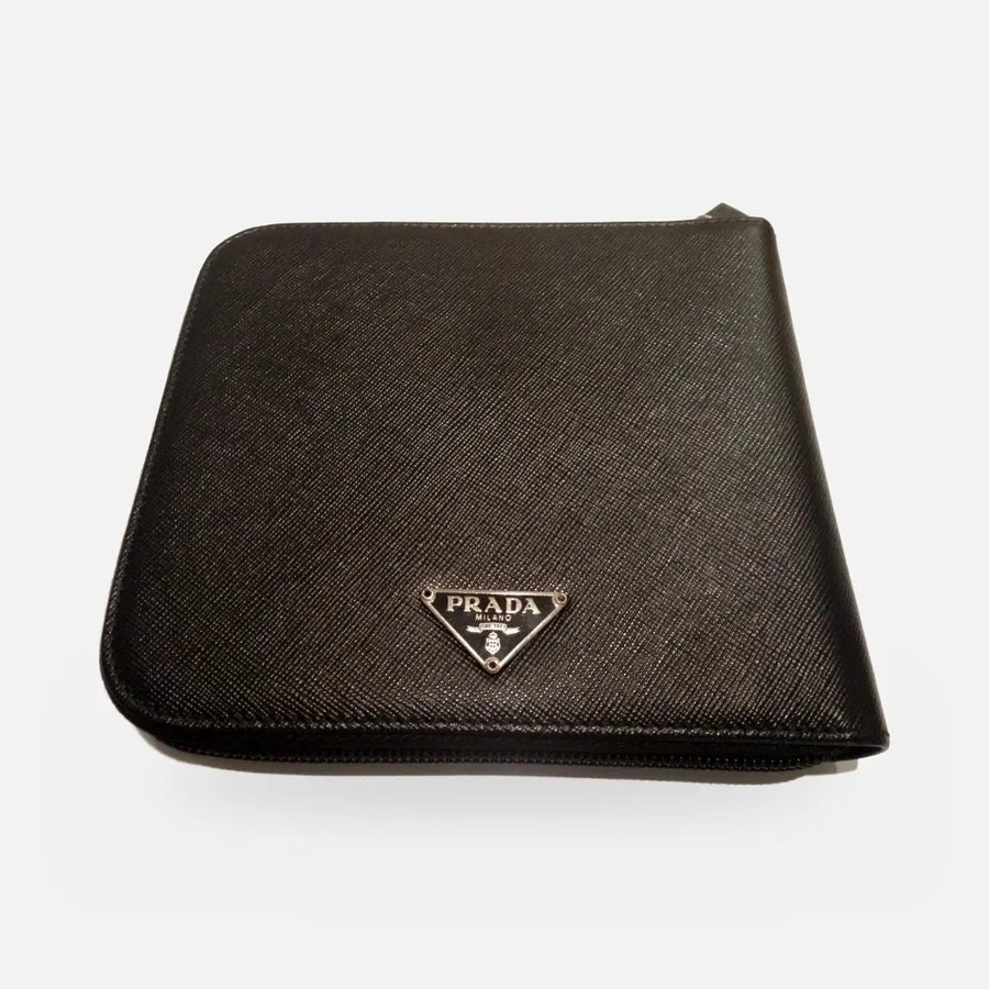 Porta CDs Prada preto (Nero)