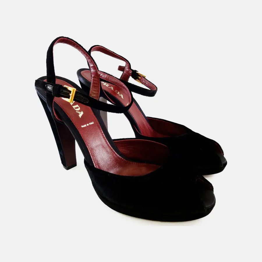 Sandália feminina Prada preta (Nero)